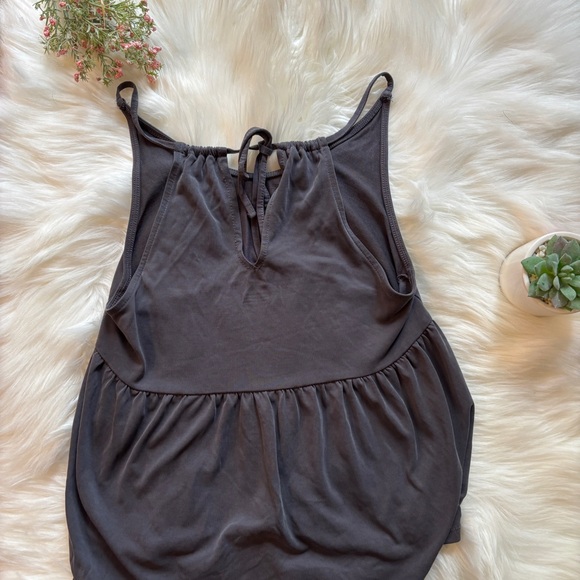 American Eagle Flowy Peplum Babydoll Tie Up Tank - Picture 3 of 3